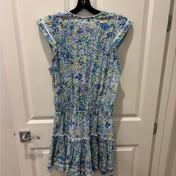 Poupette St Barth’s Floral Blue and Green Sleeveless Dress - Picture 8 of 8